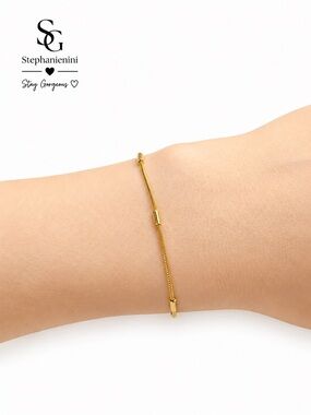 Gold Minimalist Sliding Bracelet - Gold Women's Jewelry